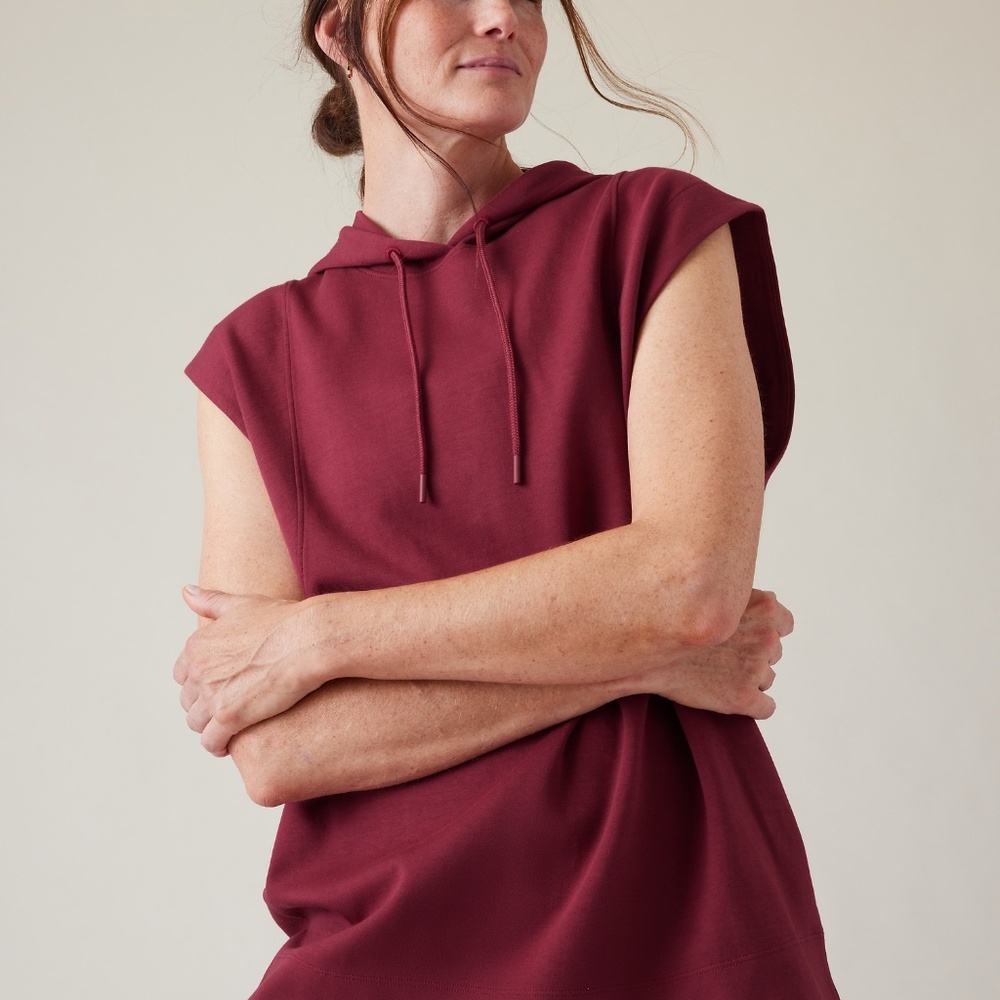 Athleta | Sundown Sweatshirt Sleeveless Hoodie Activewear Medium NWOT